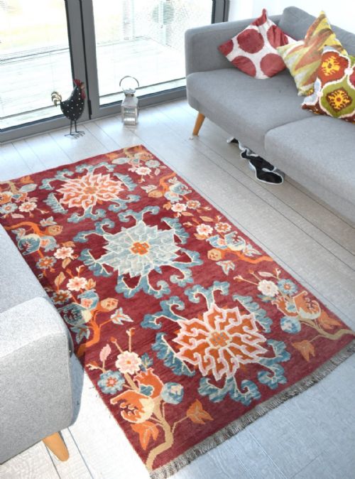 OLD TIBETAN RUG PAIR - ADDITIONAL PHOTO 1