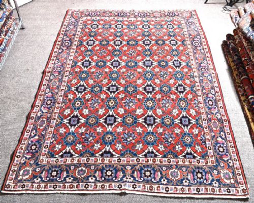 old persian veramin rug - CATEGORY: ANTIQUE RUGS - DATED 1920