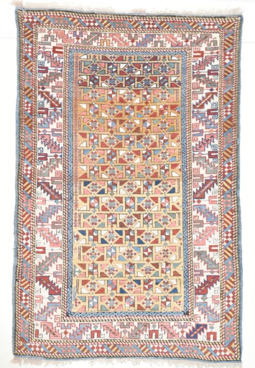 antique caucasian kuba rug - CATEGORY: ANTIQUE RUGS - DATED 1870
