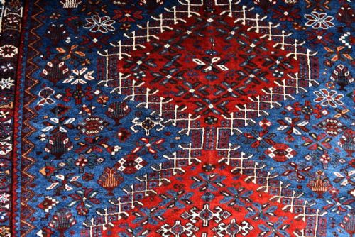 OLD PERSIAN KHAMSEH TRIBAL RUG - ADDITIONAL PHOTO 2