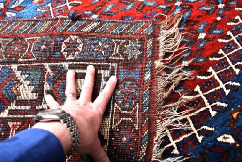 OLD PERSIAN KHAMSEH TRIBAL RUG - ADDITIONAL PHOTO 3