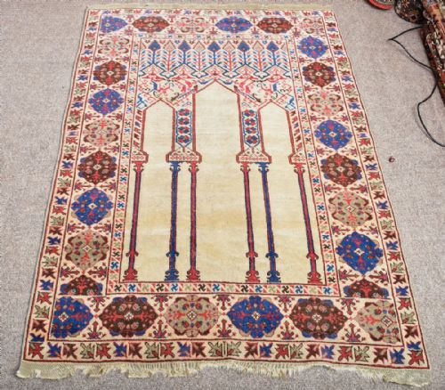 old turkish tuduk rug - CATEGORY: ANTIQUE RUGS - DATED 1920