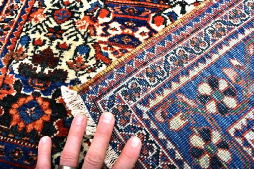 FINE OLD PERSIAN ABEDEH VILLAGE RUG - ADDITIONAL PHOTO 4