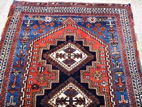 OLD PERSIAN AFSHAR TRIBAL RUG - ADDITIONAL PHOTO 1