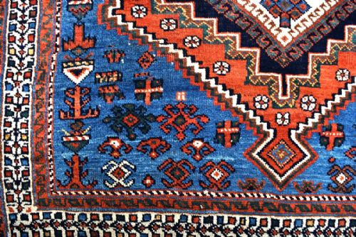 OLD PERSIAN AFSHAR TRIBAL RUG - ADDITIONAL PHOTO 2