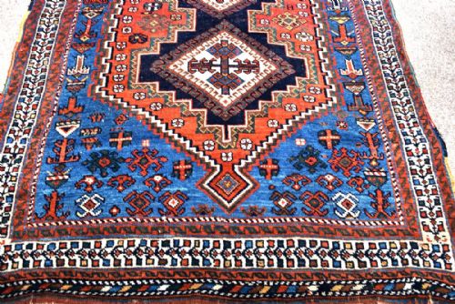 OLD PERSIAN AFSHAR TRIBAL RUG - ADDITIONAL PHOTO 3