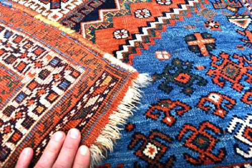 OLD PERSIAN AFSHAR TRIBAL RUG - ADDITIONAL PHOTO 4