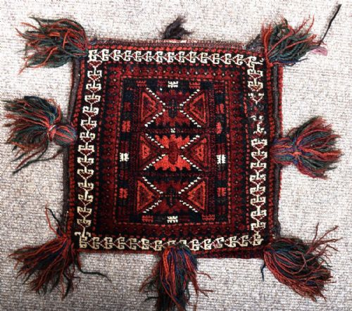 antique double sided perian baluch rugbag - CATEGORY: ANTIQUE RUGS - DATED 1900