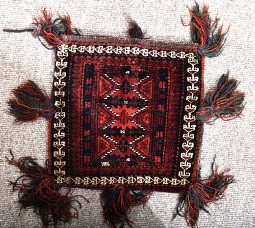 ANTIQUE DOUBLE SIDED PERIAN BALUCH RUGBAG - ADDITIONAL PHOTO 1