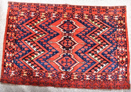 antique beshir chuval - CATEGORY: ANTIQUE RUGS - DATED 1880