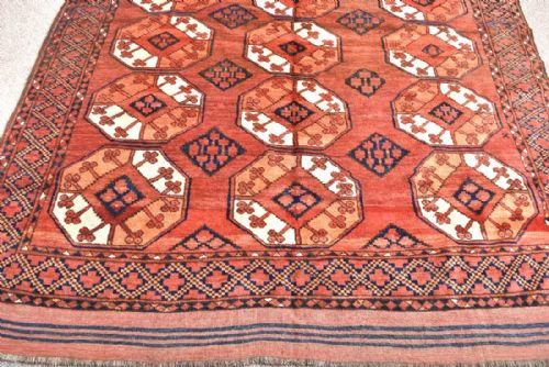 ANTIQUE ERSARI TURKMAN CARPET - ADDITIONAL PHOTO 1