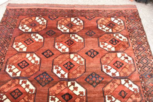 ANTIQUE ERSARI TURKMAN CARPET - ADDITIONAL PHOTO 2