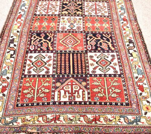 antique persian baktiari kellehcarpet - CATEGORY: ANTIQUE RUGS - DATED 1890