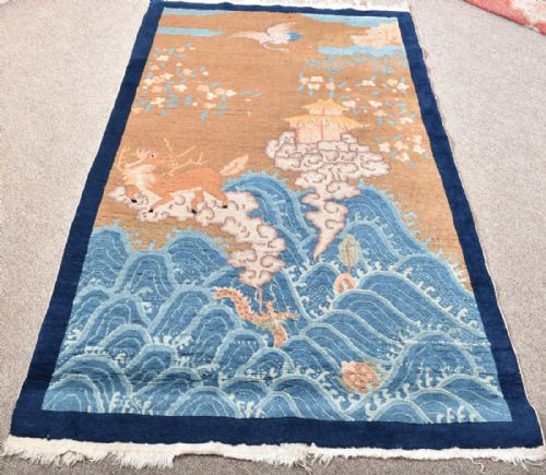 old chinese peking rug - CATEGORY: ANTIQUE RUGS - DATED 1920