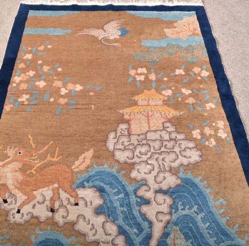 OLD CHINESE PEKING RUG - ADDITIONAL PHOTO 2