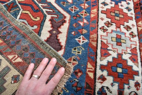ANTIQUE CAUCASIAN TALISH LONG RUG - ADDITIONAL PHOTO 3