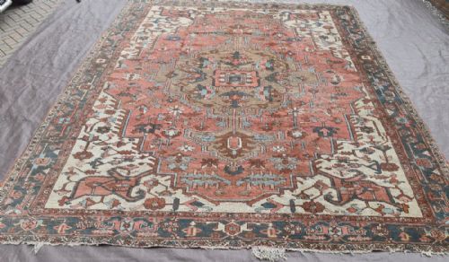 antique persian herizserapi carpet - CATEGORY: ANTIQUE RUGS - DATED 1880