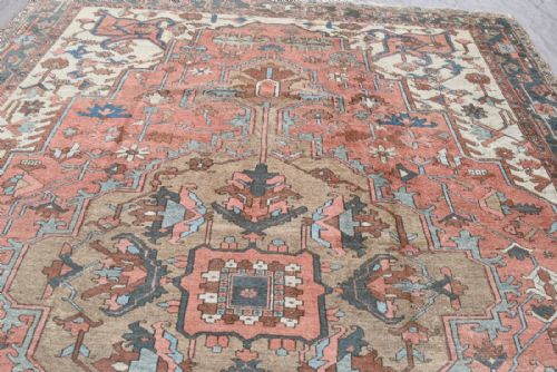 ANTIQUE PERSIAN HERIZSERAPI CARPET - ADDITIONAL PHOTO 2