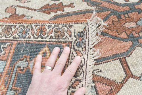ANTIQUE PERSIAN HERIZSERAPI CARPET - ADDITIONAL PHOTO 3