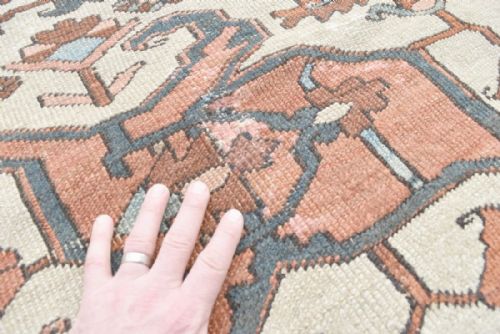 ANTIQUE PERSIAN HERIZSERAPI CARPET - ADDITIONAL PHOTO 5
