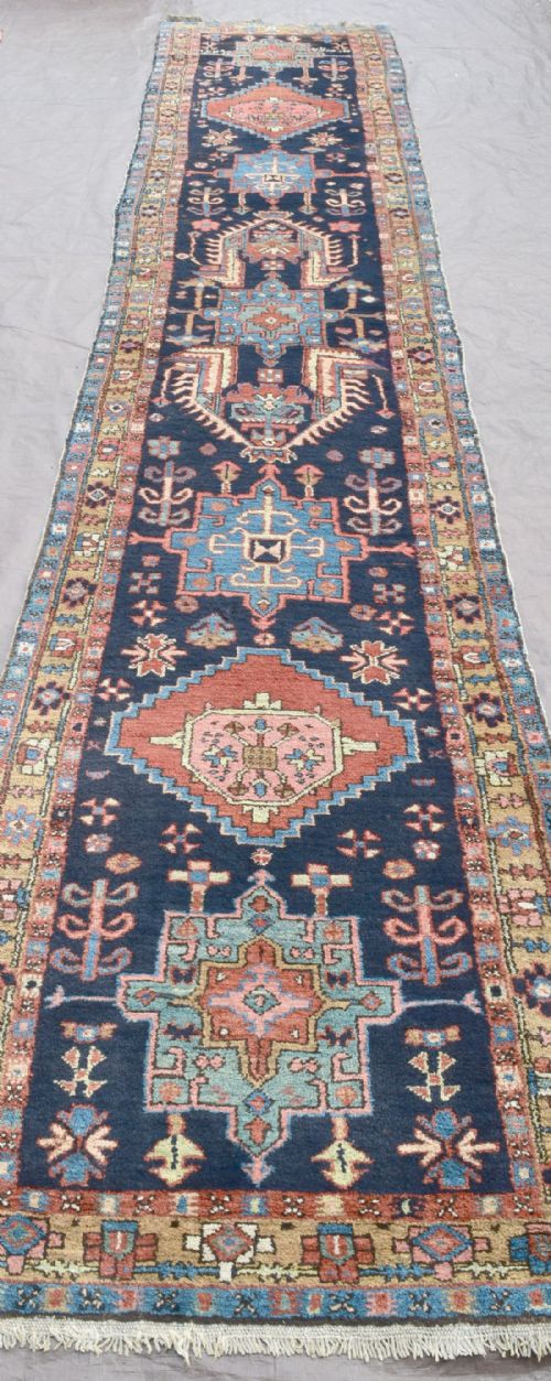 antique persian heriz carpetrunner - CATEGORY: ANTIQUE RUGS - DATED 1900