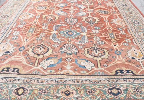ANTIQUE PERSIAN MAHAL ROOMSIZE CARPET - ADDITIONAL PHOTO 1