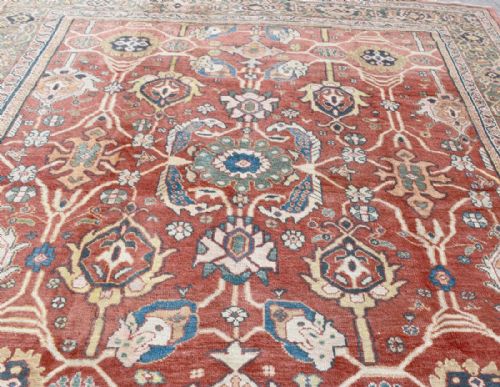 ANTIQUE PERSIAN MAHAL ROOMSIZE CARPET - ADDITIONAL PHOTO 2