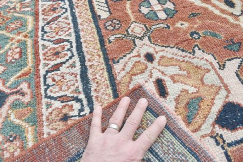 ANTIQUE PERSIAN MAHAL ROOMSIZE CARPET - ADDITIONAL PHOTO 3