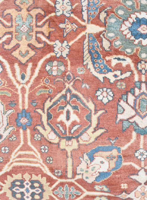 ANTIQUE PERSIAN MAHAL ROOMSIZE CARPET - ADDITIONAL PHOTO 4