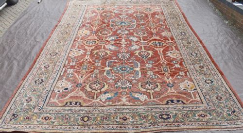 ANTIQUE PERSIAN MAHAL ROOMSIZE CARPET - ADDITIONAL PHOTO 6