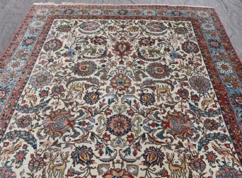 OLD PERSIAN QUM CARPET - ADDITIONAL PHOTO 3