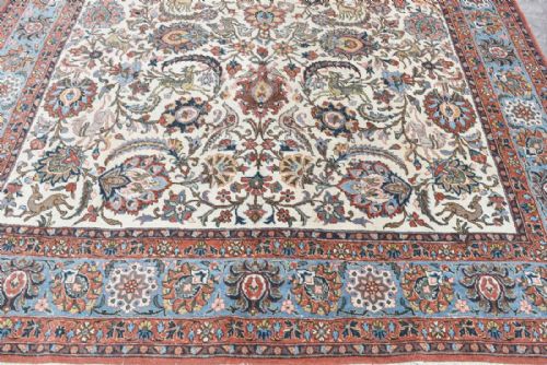 OLD PERSIAN QUM CARPET - ADDITIONAL PHOTO 4
