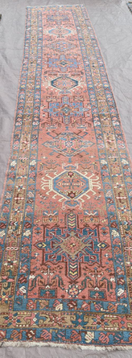 antique persian heriz rugrunner - CATEGORY: ANTIQUE RUGS - DATED 1900