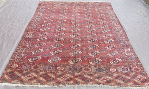 antique tekke turkman main carpet - CATEGORY: ANTIQUE RUGS - DATED 1900