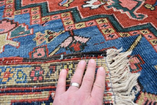 ANTIQUE PERSIAN HERIZ CARPET - ADDITIONAL PHOTO 4