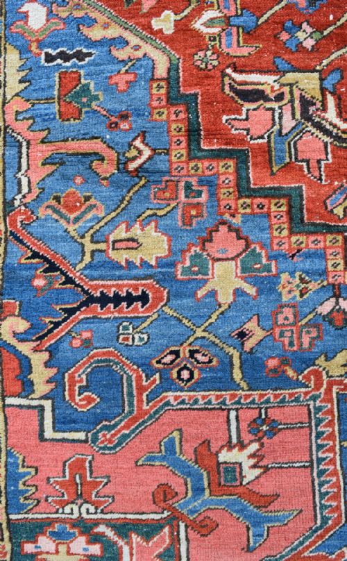 ANTIQUE PERSIAN HERIZ CARPET - ADDITIONAL PHOTO 5