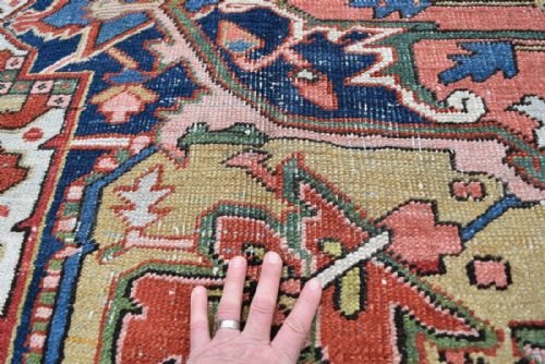 ANTIQUE PERSIAN HERIZ CARPET - ADDITIONAL PHOTO 6