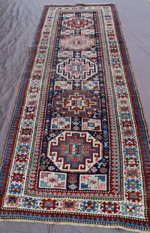 antique caucasian runnerrug - CATEGORY: ANTIQUE RUGS - DATED 1910