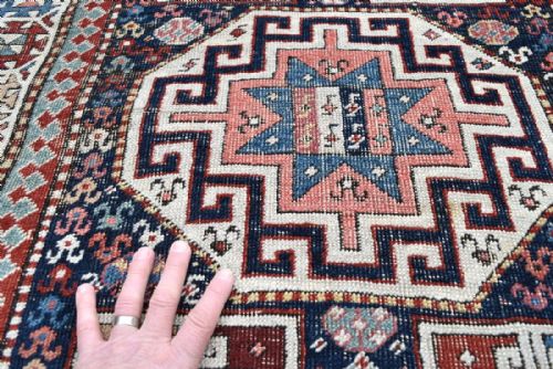 ANTIQUE CAUCASIAN RUNNERRUG - ADDITIONAL PHOTO 2