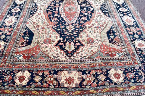 FINE ANTIQUE MOTESHEM KASHAN CARPET - ADDITIONAL PHOTO 1