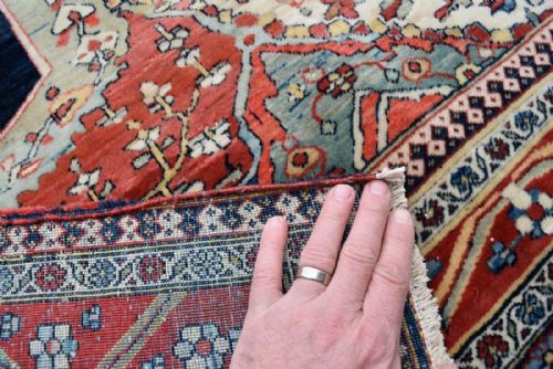 FINE ANTIQUE MOTESHEM KASHAN CARPET - ADDITIONAL PHOTO 5