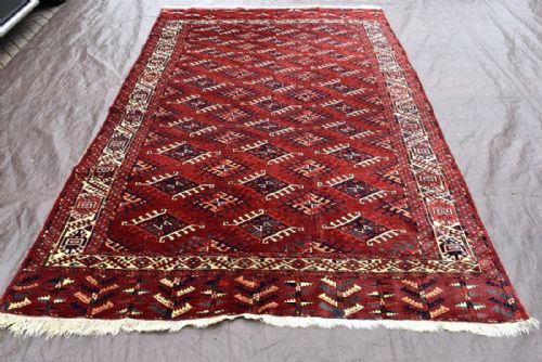 antique yomud turkman main carpet - CATEGORY: ANTIQUE RUGS - DATED 1870