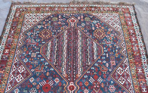 ANTIQUE KHAMSEH TRIBAL CARPET - ADDITIONAL PHOTO 5