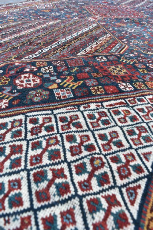 ANTIQUE KHAMSEH TRIBAL CARPET - ADDITIONAL PHOTO 6