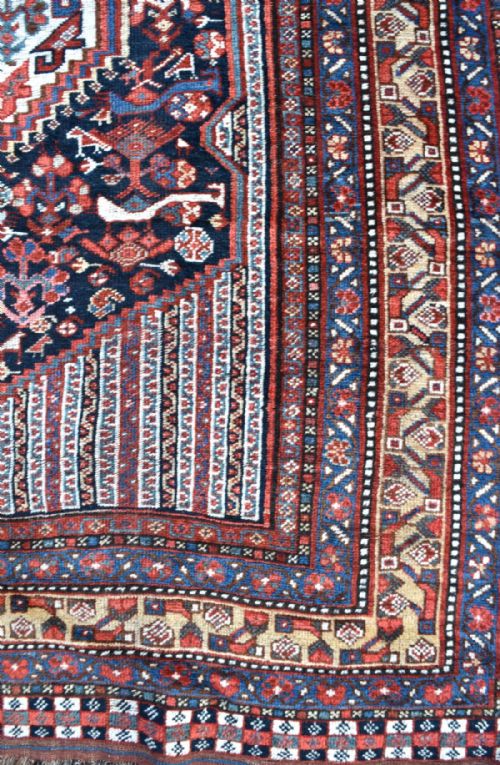 ANTIQUE KHAMSEH TRIBAL CARPET - ADDITIONAL PHOTO 1