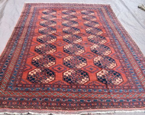 old afghan ersari main carpet - CATEGORY: ANTIQUE RUGS - DATED 1920