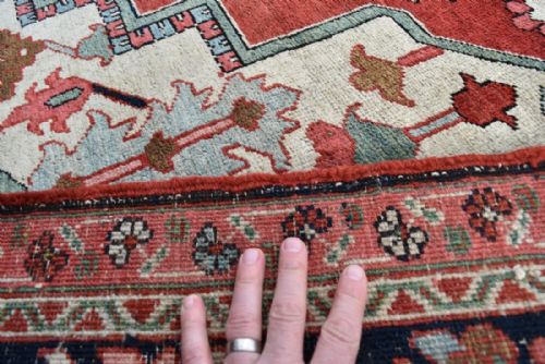 ANTIQUE SERAPI HERIZ CARPET - ADDITIONAL PHOTO 2