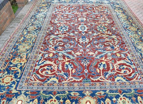 ANTIQUE PERSIAN ROOM SIZE CARPET - ADDITIONAL PHOTO 2