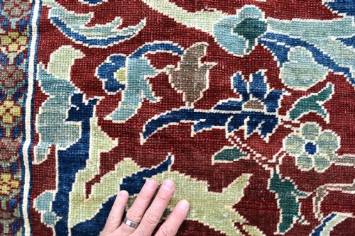 ANTIQUE PERSIAN ROOM SIZE CARPET - ADDITIONAL PHOTO 4