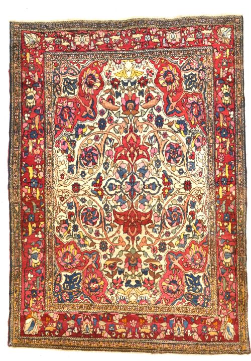 antique persian isfahan rug - CATEGORY: ANTIQUE RUGS - DATED 1900